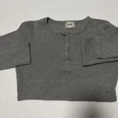 W.W.G ヘンリーネックリブカットソー グレーのサムネイル