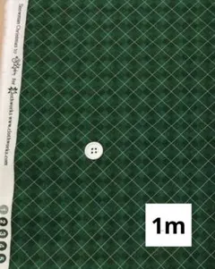 USAコットン　アーガイル柄　Clothworks　ダークグリーン　1m