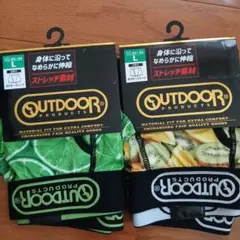 アウトドアプロダクツ　ライム　キウイ柄新品　L　ボクサーブリーフ　ストレッチ素材