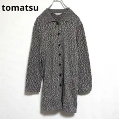 tomatsu　カーディガン　スリット　カジュアル　羊毛100%【フリーサイズ】
