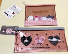 【韓国限定販売品】サンリオキャラクターズ ラメポーチ 2点クロミ マイメロディ