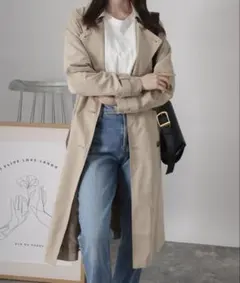 【Social GIRL】ヴィンテージラージライク ロングトレンチコート