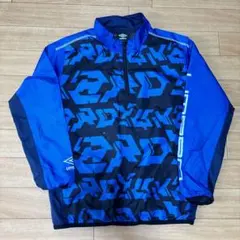 umbro ウィンドブレーカー 青/黒 幾何学模様　140