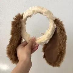 【美品】USJ ユニバ カチューシャ スヌーピー ベージュ ブラウン ふわふわ