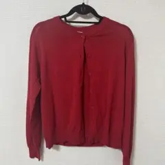 CINEMA CLUB レッドボタン付きカーディガン