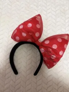 ミニーマウス リボンカチューシャ 赤