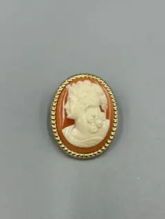 256ヴィンテージ　カメオブローチ 女性の横顔