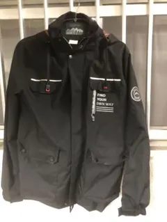 ブラックジャケット Mサイズ フード付き
