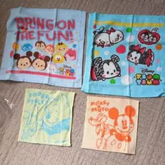 ディズニータオルハンカチ　4枚セット　ミッキー　ミニー　第一生命