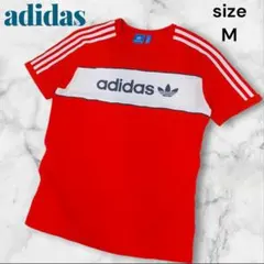 ☆美品☆adidas アディダス Tシャツ オレンジ Mサイズ トレフォイル