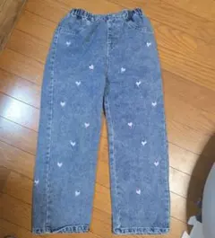 SHEIN デニムパンツ 9Y ハート刺繍