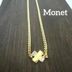 MONET モネ ネックレス 48cm ゴールド クリアストーン ヴィンテージ