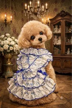 オーダー10着で、〆切カラフルレース犬服ハンドメイドワンピース | Mercari