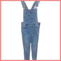 DIVIDED H&M ストレッチデニム オーバーオール カットオフ 肩紐調節可