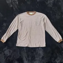 PENNEY'S ペニーズ ボーダー 長袖Tシャツ M ブラウン カットソーのサムネイル