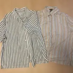 H&M ストライプ 半袖シャツ レギュラーフィットのサムネイル