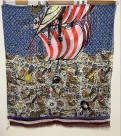 TSUMORI CHISATO アートプリント ストール 大判花 船 海賊 柄