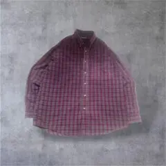 Van Heusen チェックシャツ 赤 ボルドー Mサイズ アメカジ