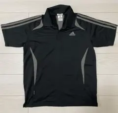 アディダス　adidas ランニング　ポロシャツ　ブラック　黒　L