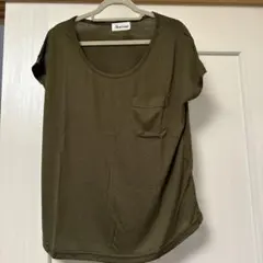 【新品】ゆるてろ半袖ポケット付きTシャツ　カーキのサムネイル