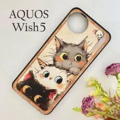 AQUOS Wish5ケース ソフトTPU アニマルD ☆おまけガラスフィルム付