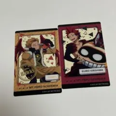 ヒロアカ　namco特典クリアカード　ホークス・切島