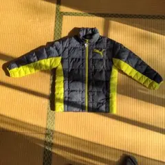 Puma キッズダウンコート 黒と黄