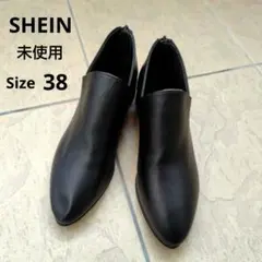 SHEIN 未使用 ブラックショートブーツ size38 ジッパー付き