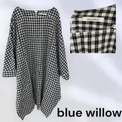 ブルーウィローblue willow リネン100%マドラスチェックプルオーバー 