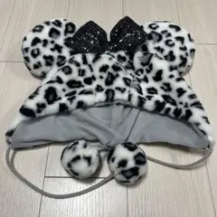 ディズニー ファンキャップ ヒョウ柄白