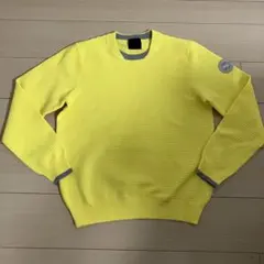 現行販売品　MOCO ゴルフウェア　ウーリーポリエステル長袖クルーネックセーター