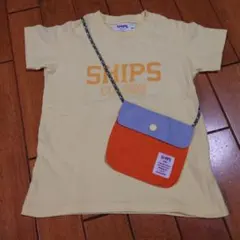 SHIPS イエロー Tシャツ ポシェット付き