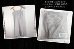 C75・D75　8880円　カップ付きシルクスリップ　ディランジュ　ディノスのサムネイル