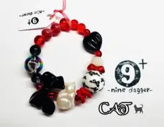 白猫 蝶々 ゴシック ブレスレット RED 個性的
