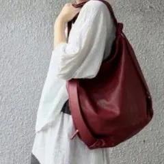 Pelletteria Veneta 2wayレザーリュック ショルダーバッグ赤