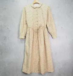 ★ファミリア ピーターラビット 小花総柄リボンベルト付きロングワンピース(M)