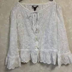 LAUREN RALPH LAUREN 刺繍ブラウス ホワイト 4のサムネイル