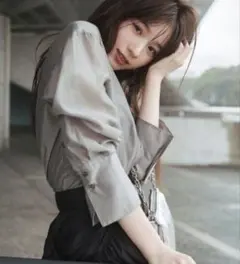 美品！　シアーシャツ　ナチュラルビューティーベーシック グレー