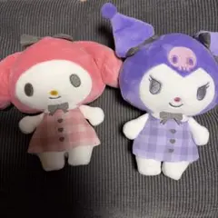サンリオ　マイメロディ♡クロミ チェックワンピ　がま口ポーチ　2種セット