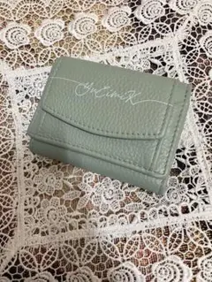 三つ折り財布 コンパクトウォレット グリーン系 ミニ財布