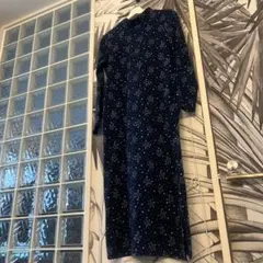 ユニクロ　フリース　パジャマ　M 星　ネイビー　ルームウエア