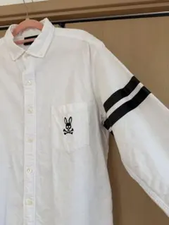 サイコバニー ホワイト 長袖シャツ 刺繍