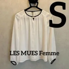 ⭐️ LES MUES⭐️白黒バイカラーブラウス S 春夏 オフィス きれいめのサムネイル