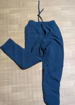 ダークブルー ロングパンツ ウエスト紐付き