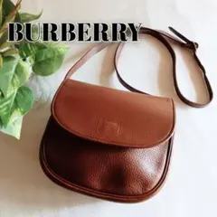 良品 バーバリー ヴィンテージ レザー ポシェット 鞄 茶色 レディース メンズ