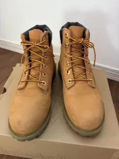 Timberland 防水レザーブーツ ベージュ - メルカリ