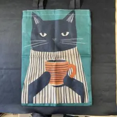 黒猫イラスト トートバッグ (NOT Used Item)