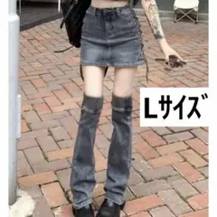 SHEIN シーイン デニム ミニスカート レッグウォーマー Y2K 韓国のサムネイル