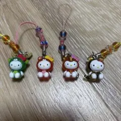 サンリオ ハローキティ キティ 十二支変身はろうきてぃ 粗ひもストラップ 酉年 サンリオ ハローキティ キティ 十二支変身はろうきてぃ 粗ひも