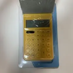 アスカ Asmix カバーつき電卓 イエロー